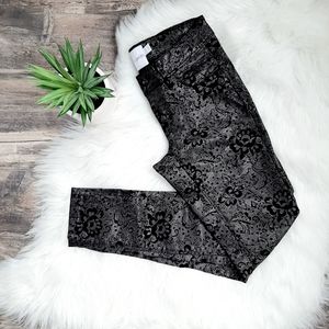 ASOS skinny low rise in metallic silver & black